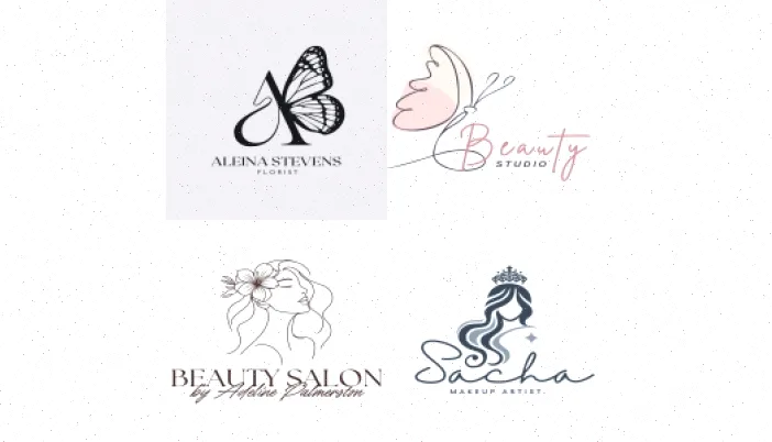 طراحی لوگوی حرفه‌ای آرایشگاه 4 عددی