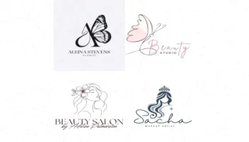 طراحی لوگوی حرفهای آرایشگاه 4 عددی