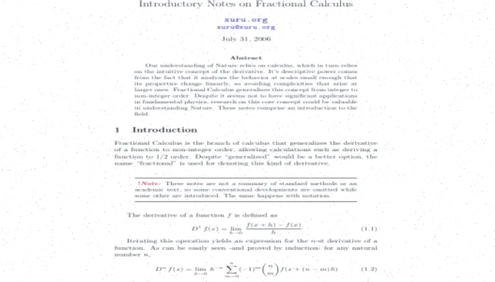 ترجمه مقاله‌ی Fractional Calculus: راهنمای مقدماتی