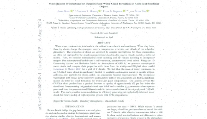ترجمه فارسی مقاله ابرهای آبی سیارها