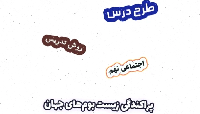 طرح درس پراکندگی زیست‌بوم نهم، درس ۵