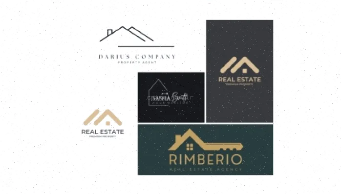 پک لوگو املاک مدرن: طراحی حرفه‌ای