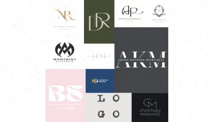 پک لوگوی مونوگرام لوکس و مینیمال